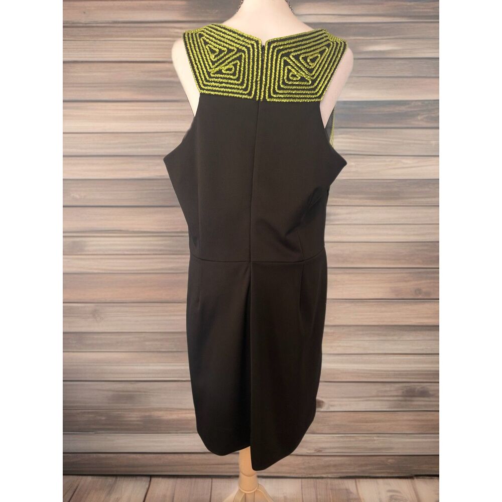 Miss sixty m60 vintage y2k sleeveless dress with neon green embroidery